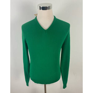 NEW VTG DEADSTOCK Men Thalhimers World USA acrylic v-neck pullover sweater M